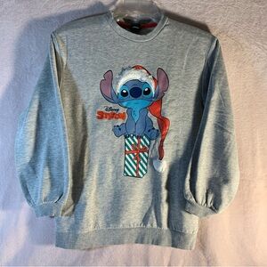 Disney Stitch Christmas Gray Sweater